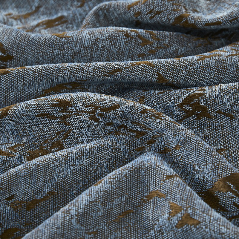 Blue Champagne Gold Roman Embroidered Curtain Fabrics suppliers