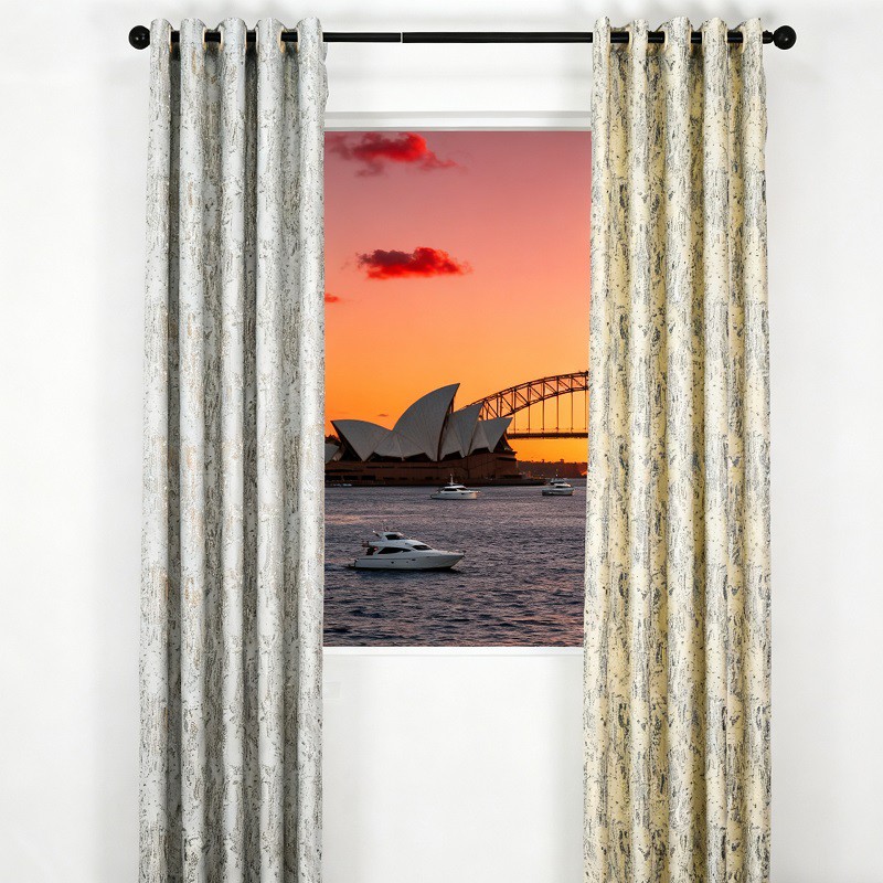 Moonlight Glassy Kationic Jacquard Curtain